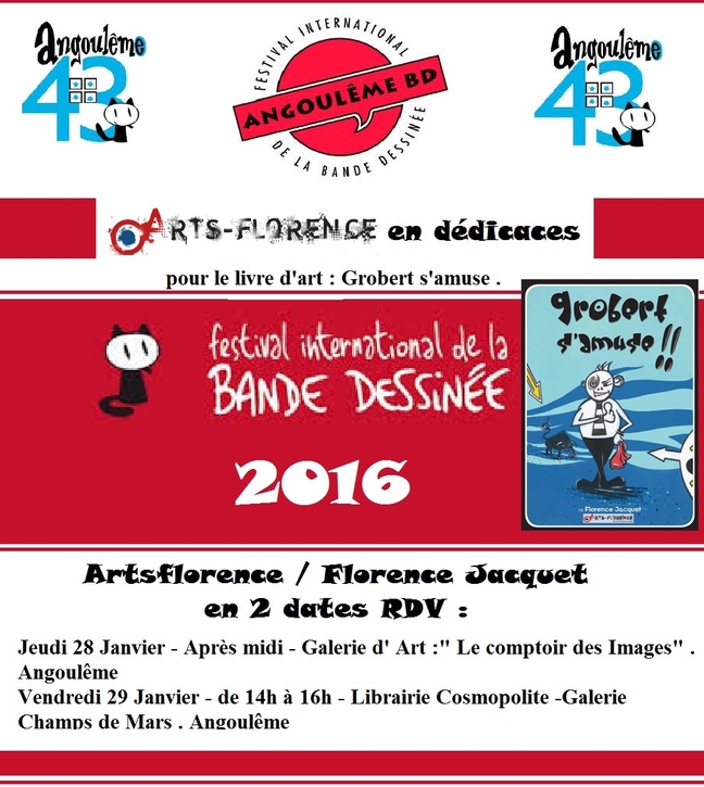 artsflorence - florence jacquet en dédicace au festival international de la bande dessinée d' angoulême 2016